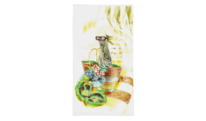 Erdmännchen Badetuch mit lustigem Tiermotiv in Größe 100x180