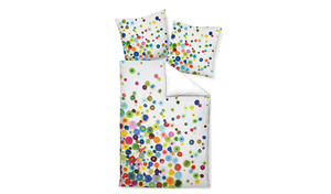 Bettwäsche bunte Kreise Mako Satin Wende