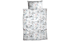 Bettwäsche Flanell allover BW mit RV Pinguin 1200 Fun