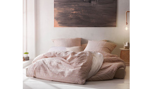 Lorena Bettwäsche Seersucker Leoni Blau