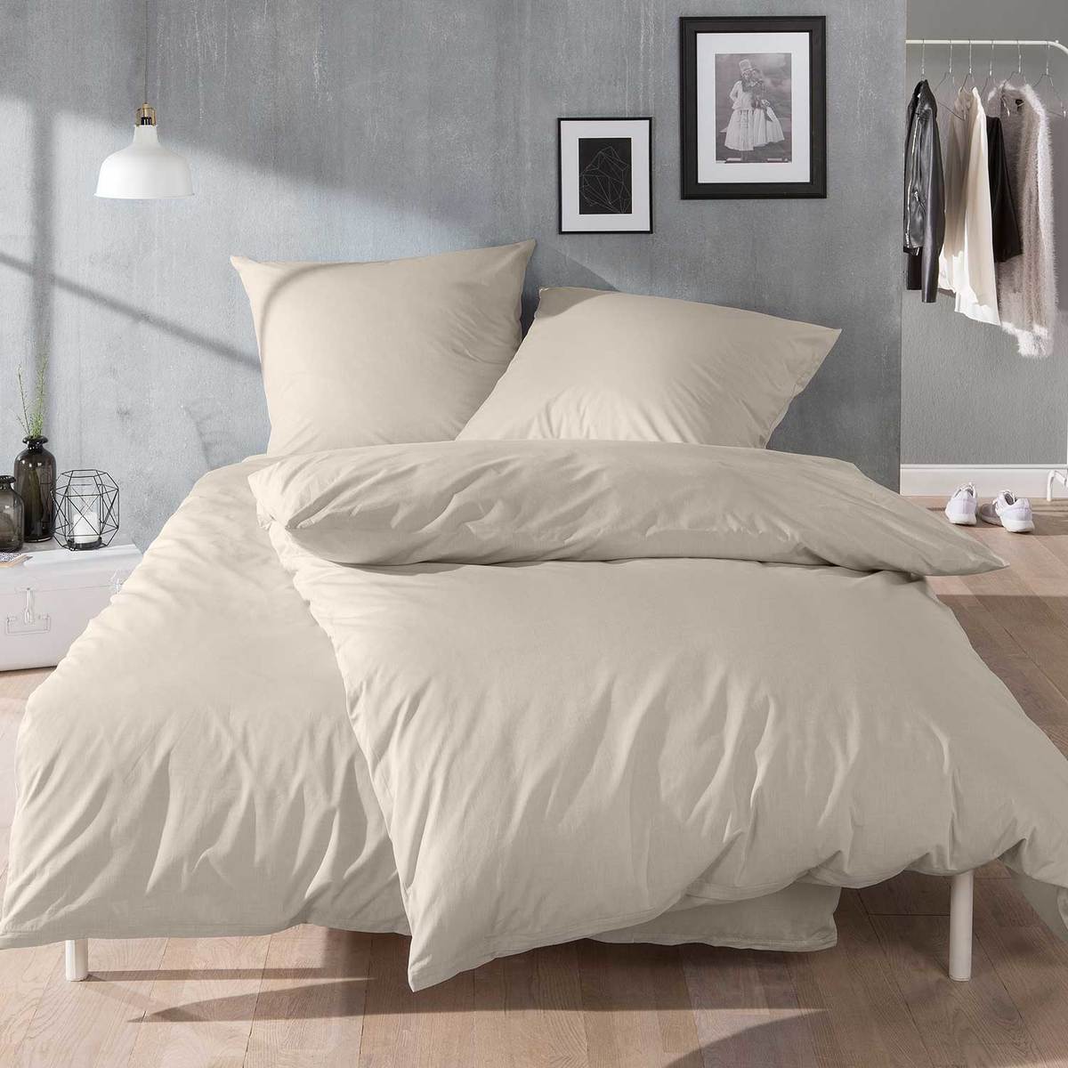 Lorena Mako Batist Kinderbettwäsche Uni Basel Bahama Beige Garnitur 100x135cm + 40x60cm Lorena Mako Batist Kinderbettwäsche Uni Basel Bahama Beige Garnitur 100x135cm + 40x60cm