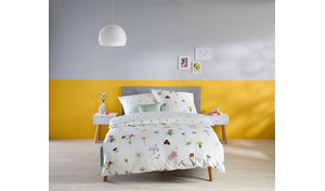 Wende Bettwäsche Streublumen Mako Satin 100% Baumwolle