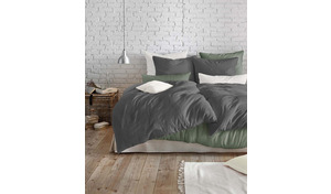 Leinen-Baumwoll-Bettwäsche mit gecrashter Optik