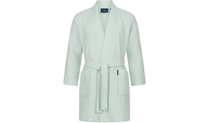 Morgenstern Bademantel Unisex Kimonokragen, Waffelpikee, Sascha, L: 100 cm, mint, Gr. L
