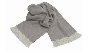 Catania Schurwollplaid hellbraun meliert