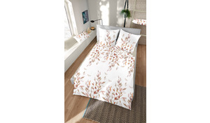 warme Feinbiber Bettwäsche Blätter