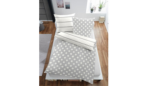 Biber Wendebettwäsche Punkte und Streifen