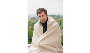 Karlsbad Schurwolldecke natur