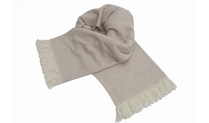 Catania Schurwollplaid creme meliert