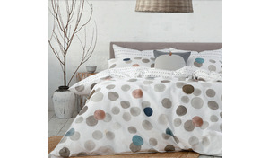 Punkte Wendebettwäsche Baumwollsatin Sonderpreis